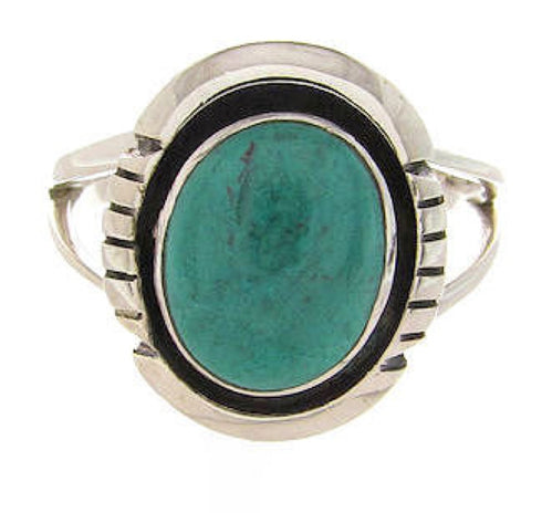 Southwest Turquoise And Silver Ring Size 5-1/4 YS60582
